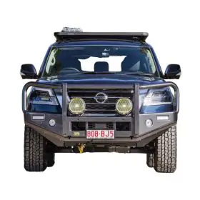 TJM OUTBACK BULL BAR BLACK STEEL