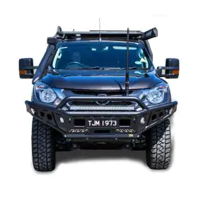 TJM CHASER BULL BAR BLACK STEEL