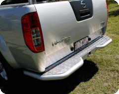 TJM RB6 REAR PROTECTION STEP TOWBAR BLACK STEEL 63MM TUBE