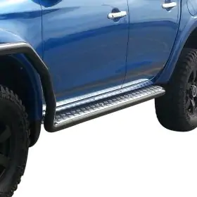 TJM SIDE STEPS MODULAR STEEL BLACK 63MM