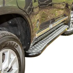 TJM SIDE STEPS MODULAR STEEL BLACK 63MM