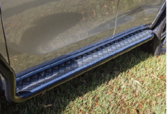 TJM SIDE STEPS MODULAR STEEL BLACK 63MM
