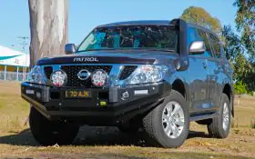 TJM FRONTIER BULL BAR BLACK STEEL